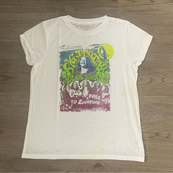 Recycled Karma‎ Big Brother & The Holding Company Tee - Size L - White - NWOT - Picture 3 of 8